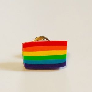 Handmade Polymer Clay Flag Pin